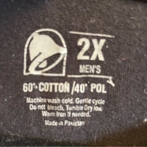 Taco Bell 2X short sleeve t-shirt black white Fast Food pop art bell - Picture 4 of 7